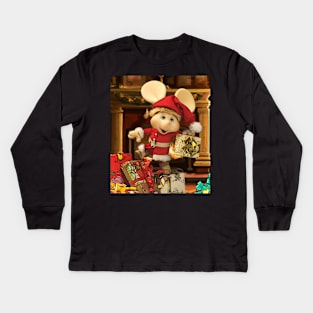 Merry Christmas from Topo Gigio Kids Long Sleeve T-Shirt